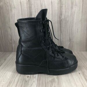 Belleville Steel Toe Boots Mens 7.5W Black Leather Lace Up Boots